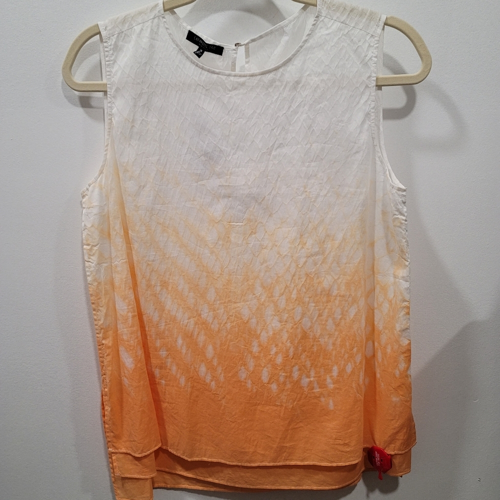 Women's Lafayette 148 New York sleeveless top Sz M NWT 100% cotton